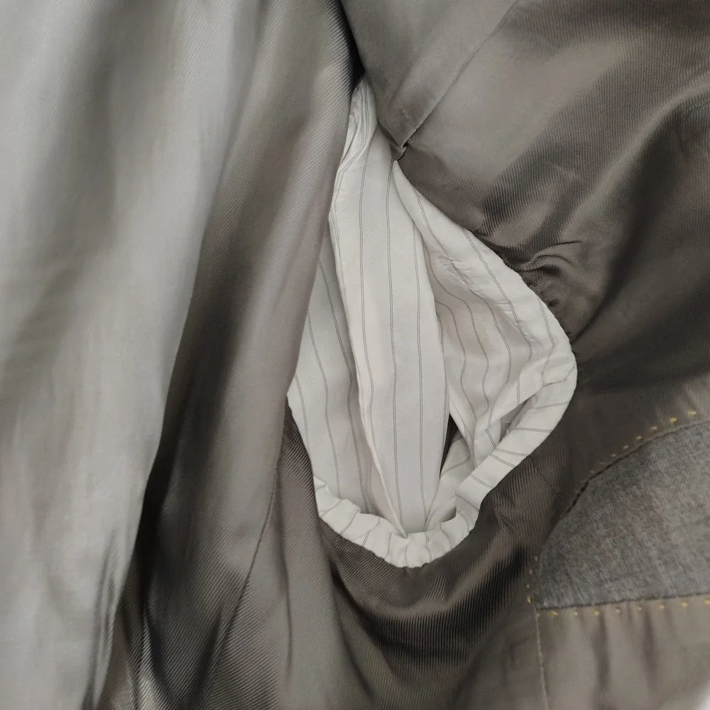 Hart Schaffner Marx Blazer‎ Men's 50L Gray Pure Wool Single-Breasted Suit Jacket